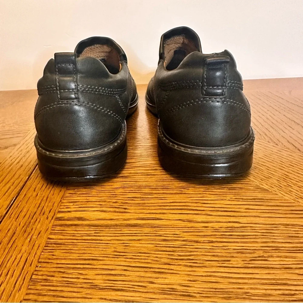 Ecco‎ Mens Loafers Shoes Sz 45 US 11 Black Light Shock Point Slip On Loafers EUC